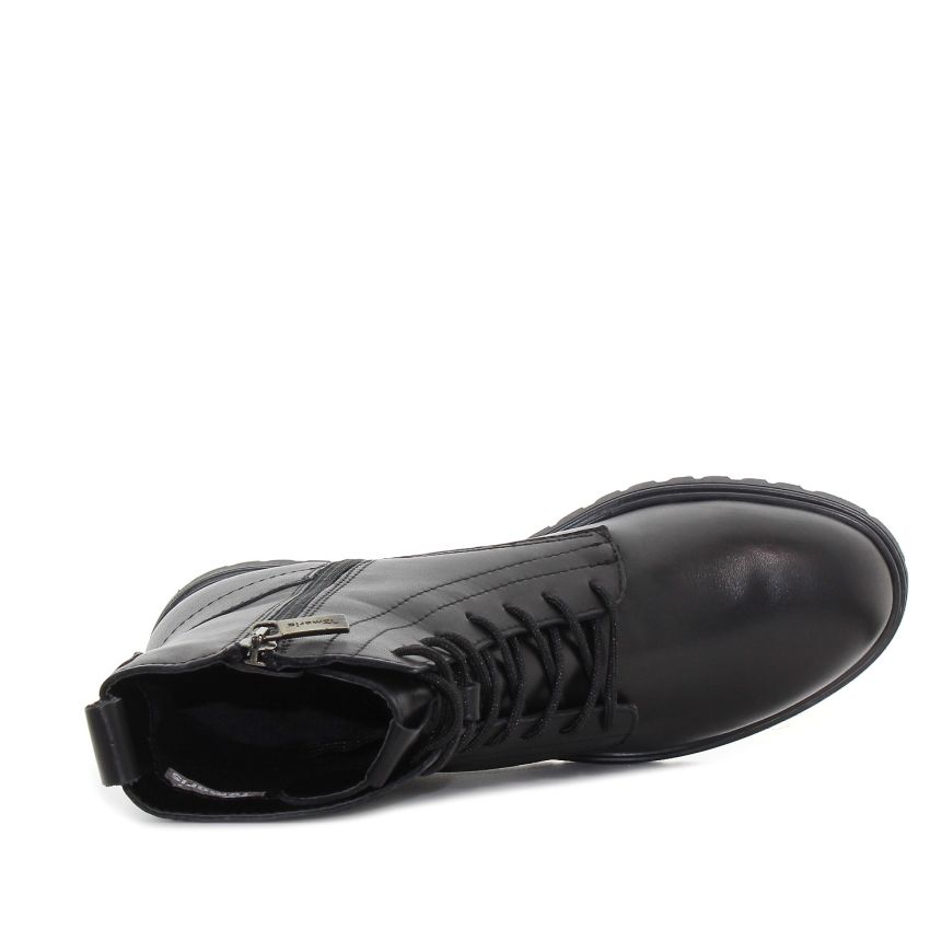 Tamaris fekete női bakancs