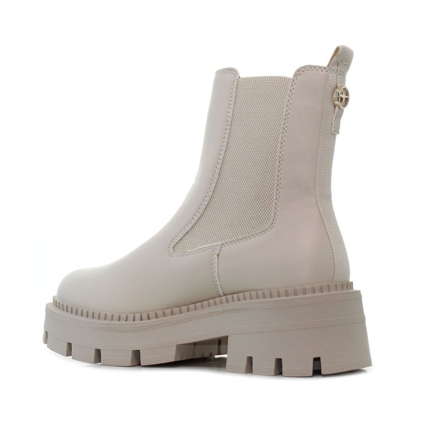 Tamaris bézs női bokacsizma