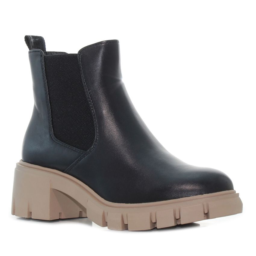 Tamaris fekete női bokacsizma