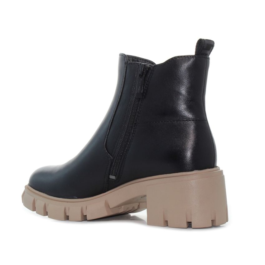 Tamaris fekete női bokacsizma