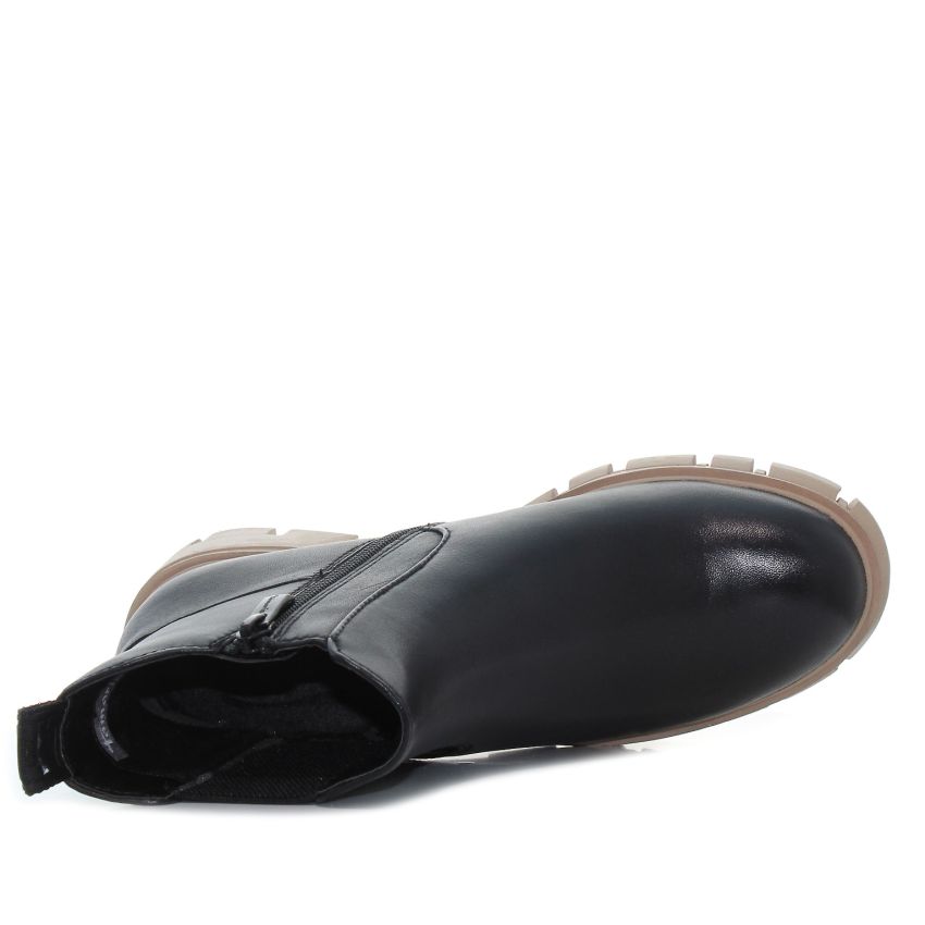 Tamaris fekete női bokacsizma