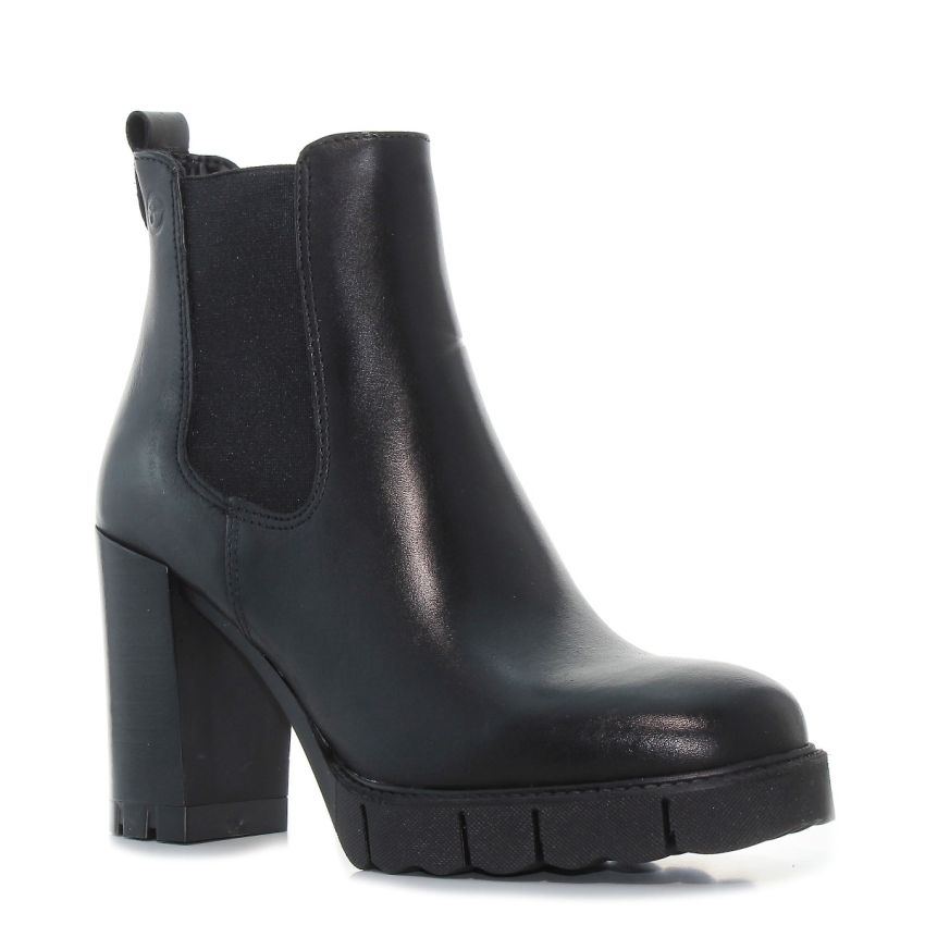 Tamaris fekete női bokacsizma