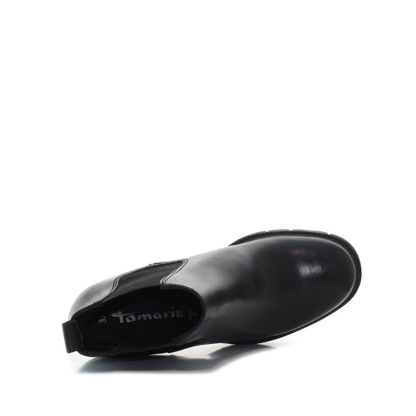 Tamaris fekete női bokacsizma