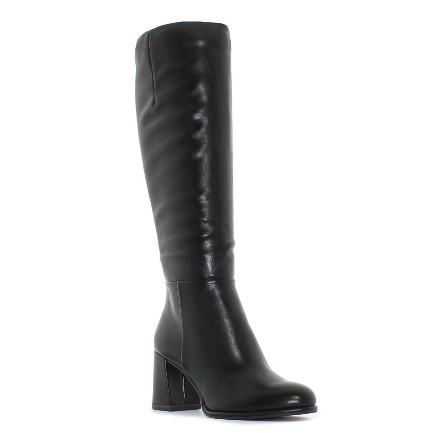 Tamaris fekete női magasszárú csizma