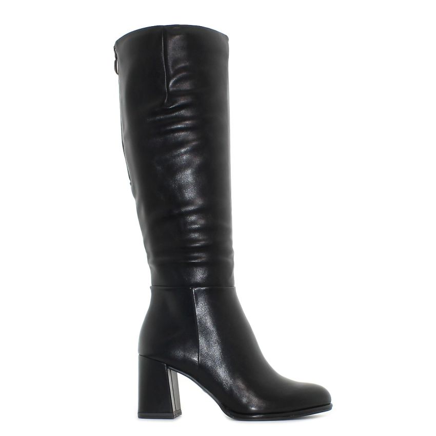 Tamaris fekete női magasszárú csizma
