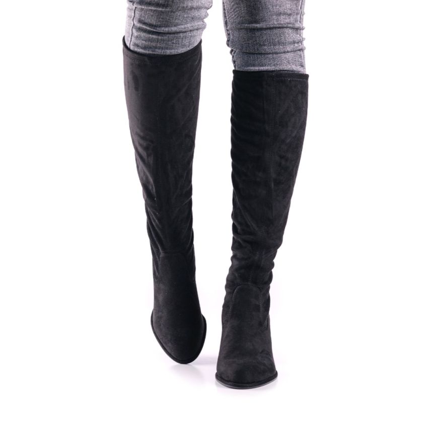 Tamaris fekete női magasszárú csizma