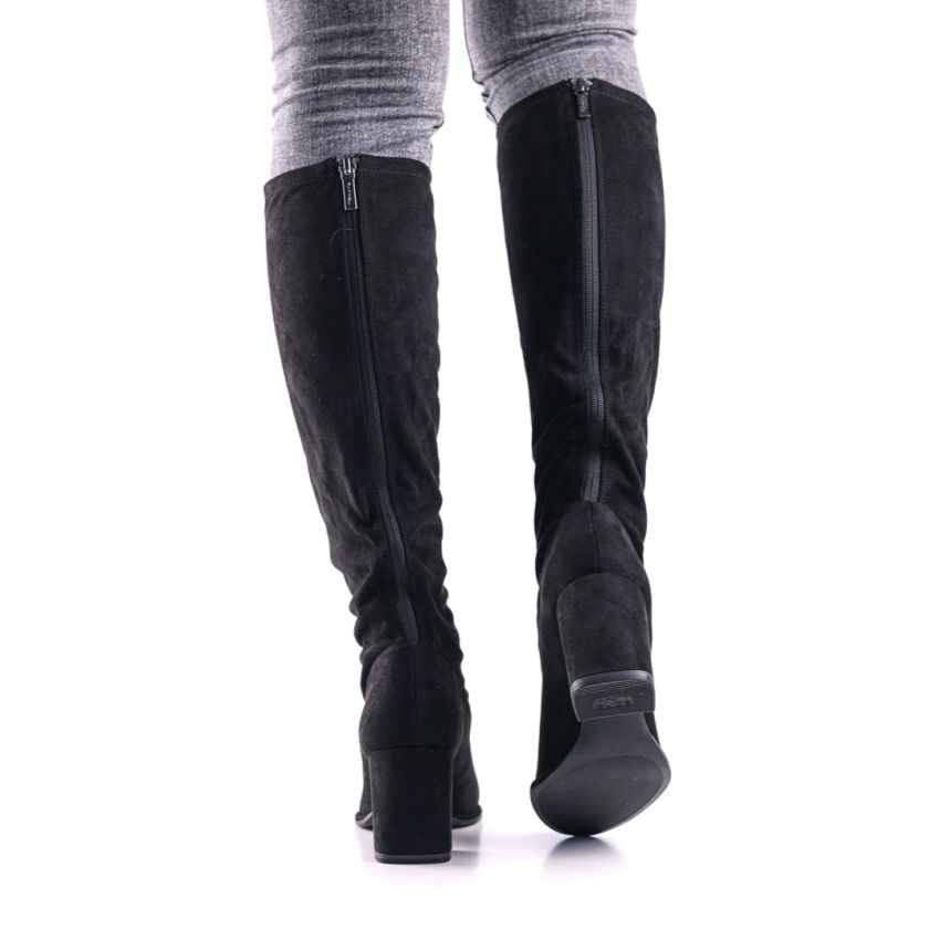 Tamaris fekete női magasszárú csizma