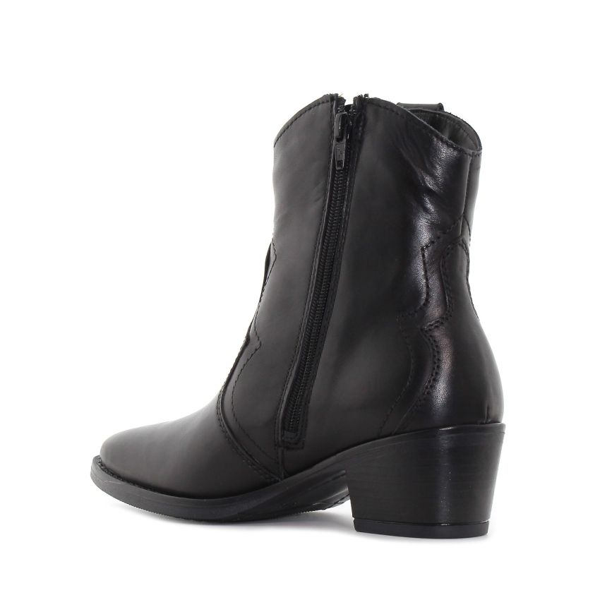 Tamaris fekete női bokacsizma