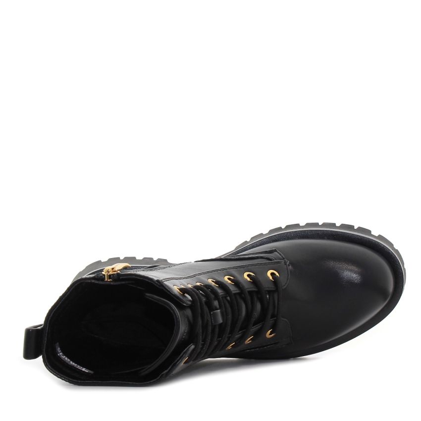 Tamaris fekete női bakancs