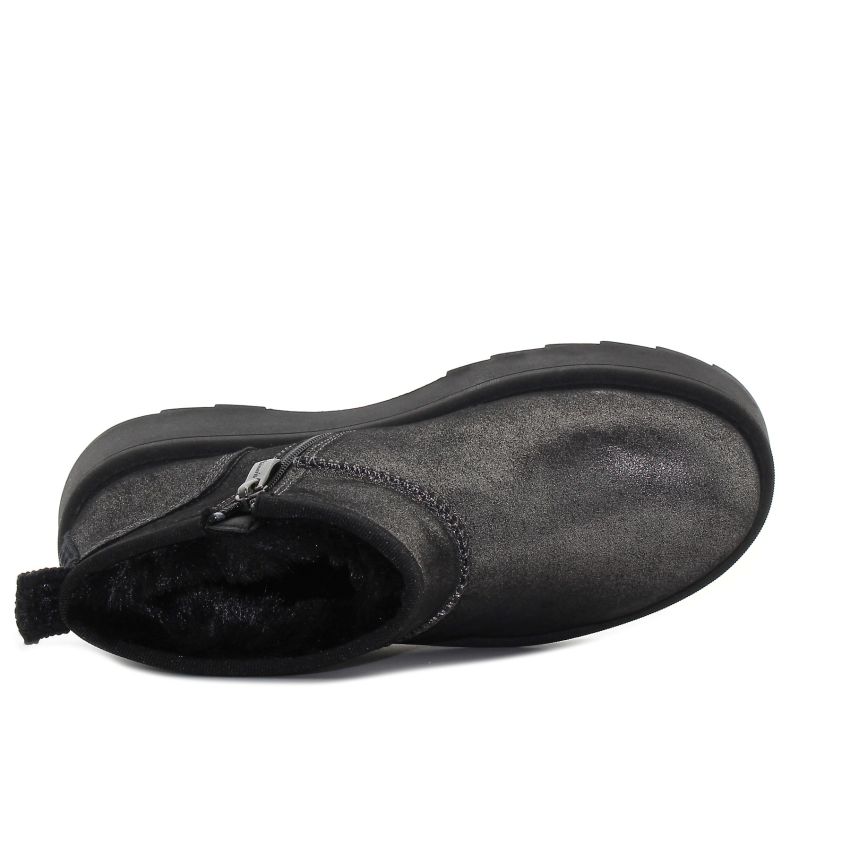 Tamaris fekete női bokacsizma