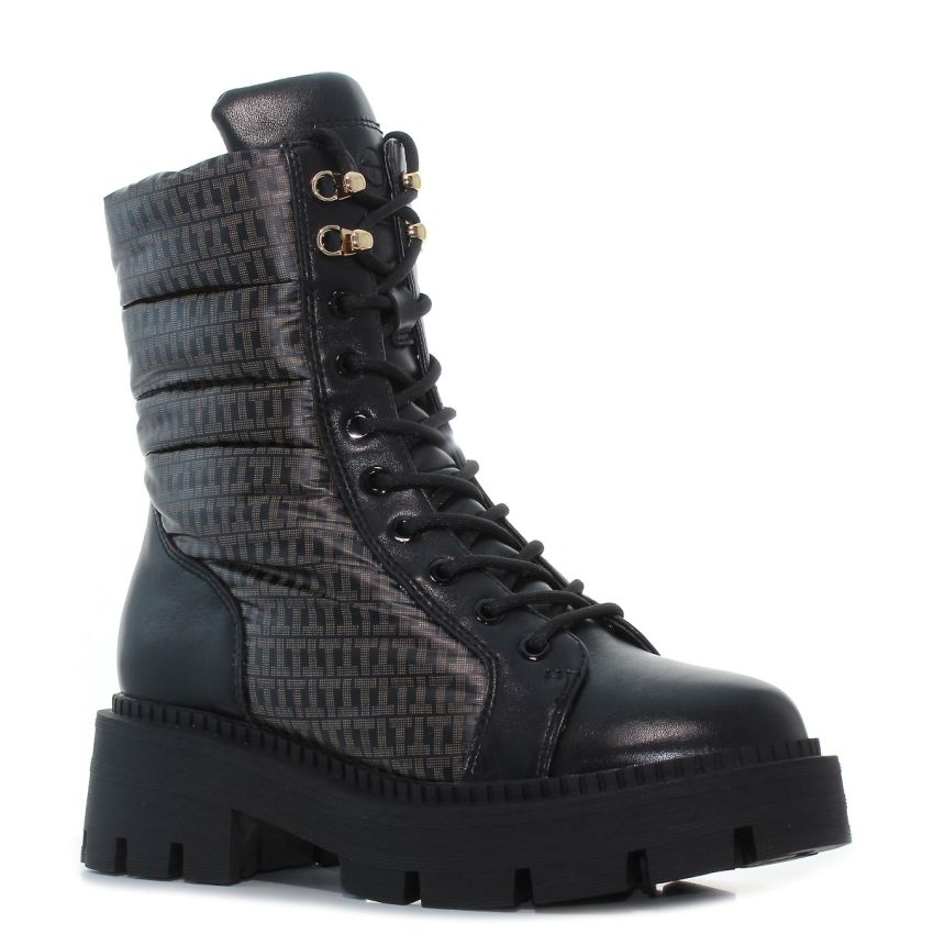 Tamaris fekete női bakancs