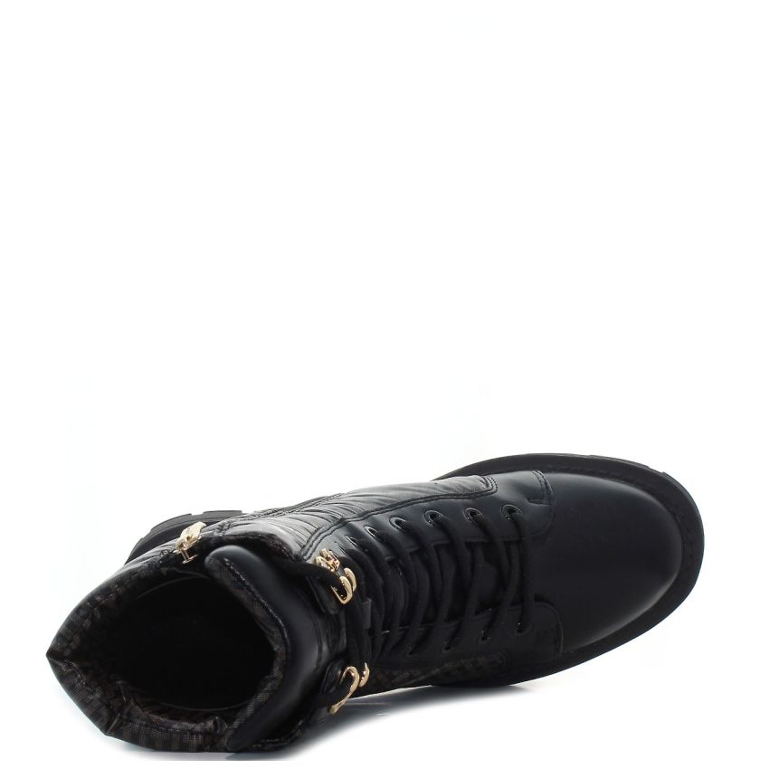 Tamaris fekete női bakancs