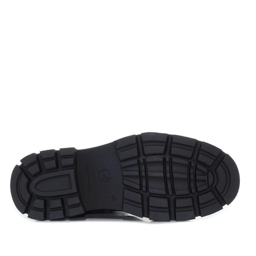 Tamaris fekete női bokacsizma