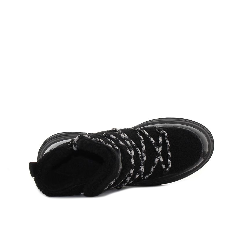 Tamaris fekete női bokacsizma