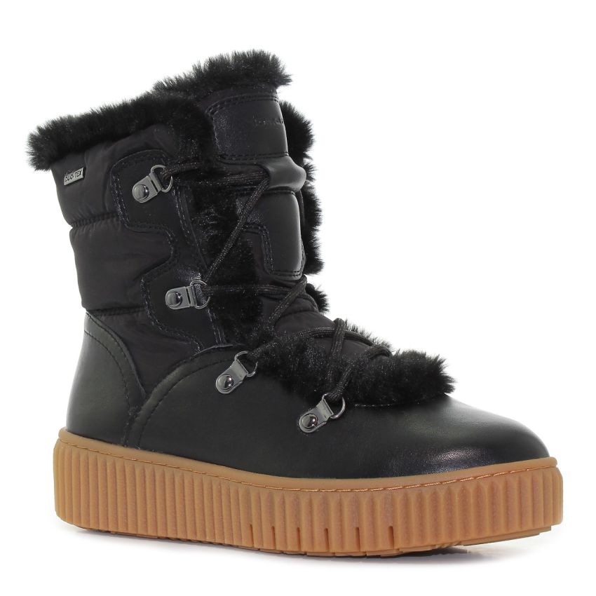 Tamaris fekete női csizma