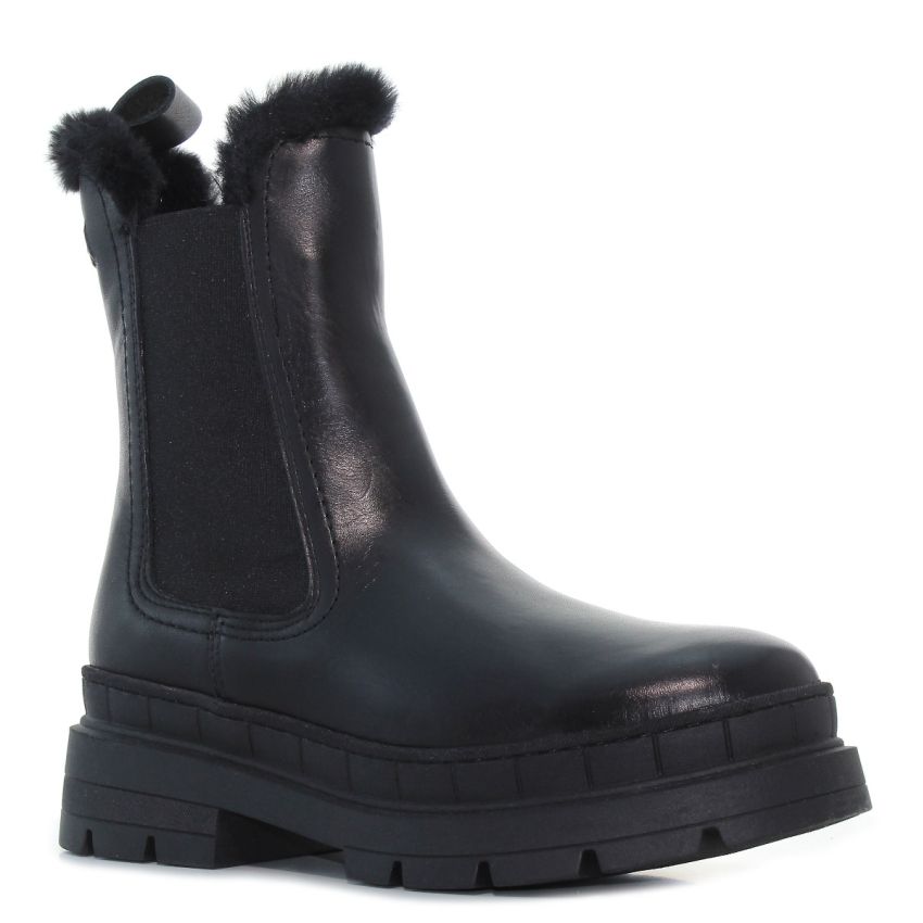 Tamaris fekete női bokacsizma