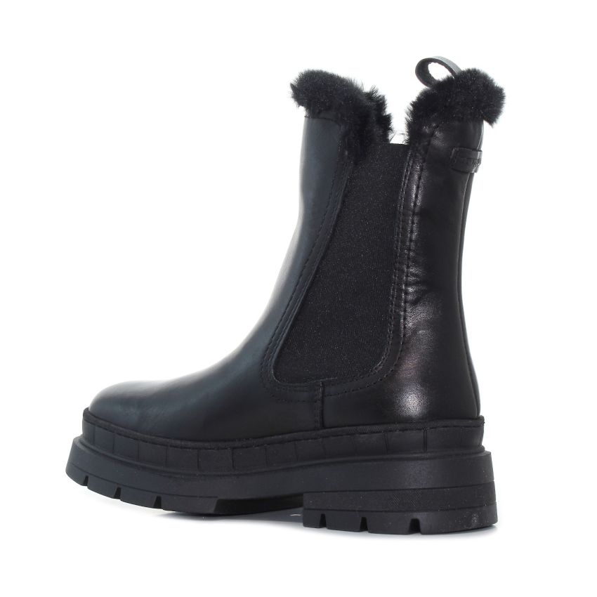 Tamaris fekete női bokacsizma