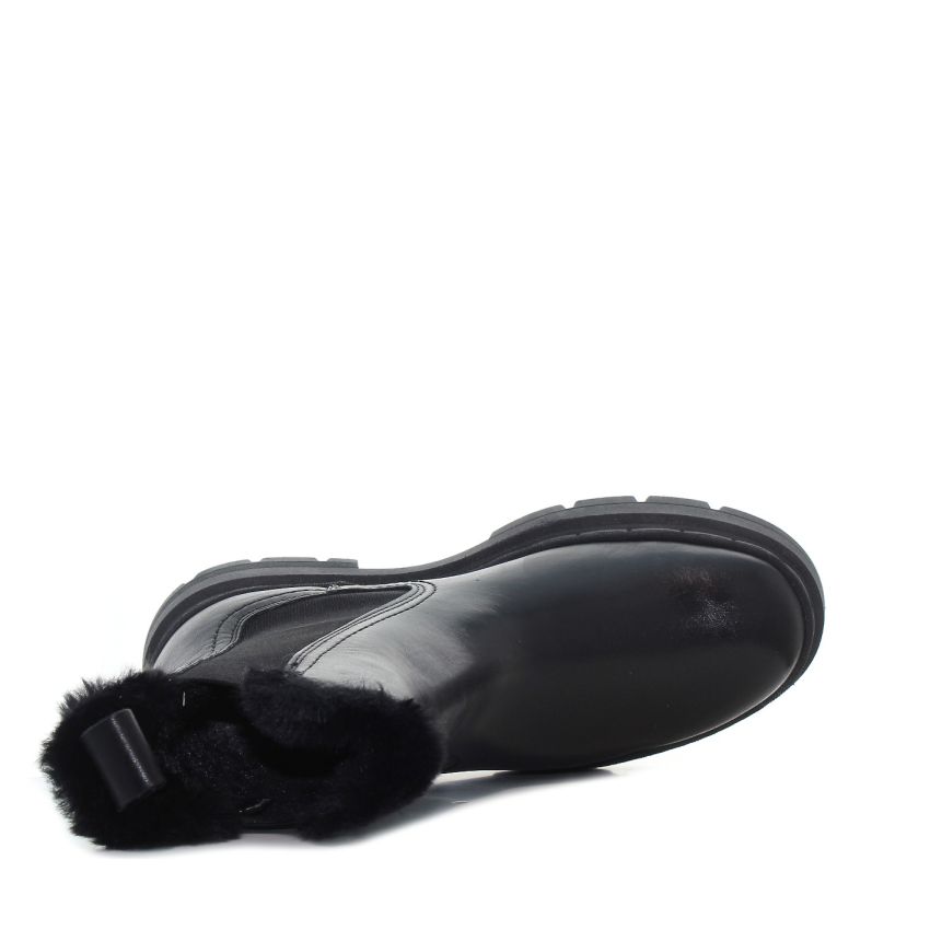 Tamaris fekete női bokacsizma