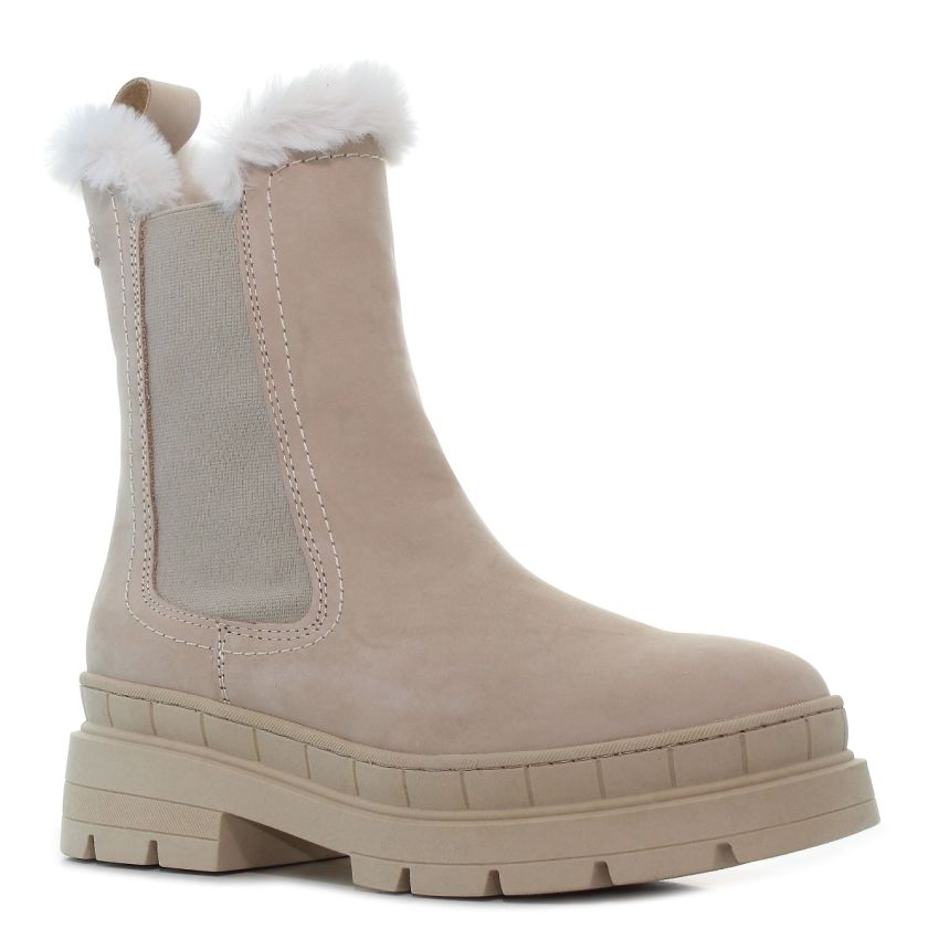 Tamaris bézs női bokacsizma