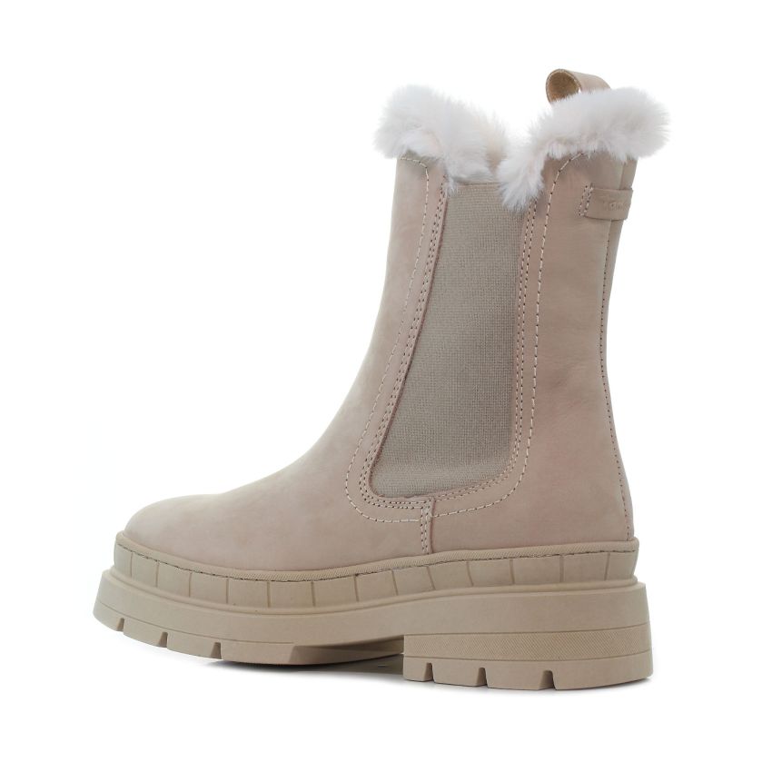 Tamaris bézs női bokacsizma