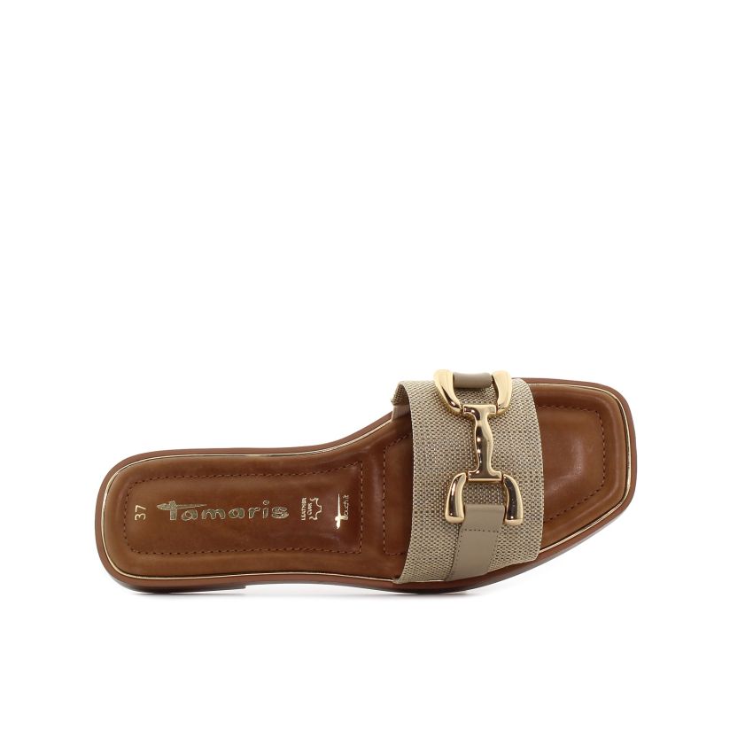 Tamaris arany női papucs