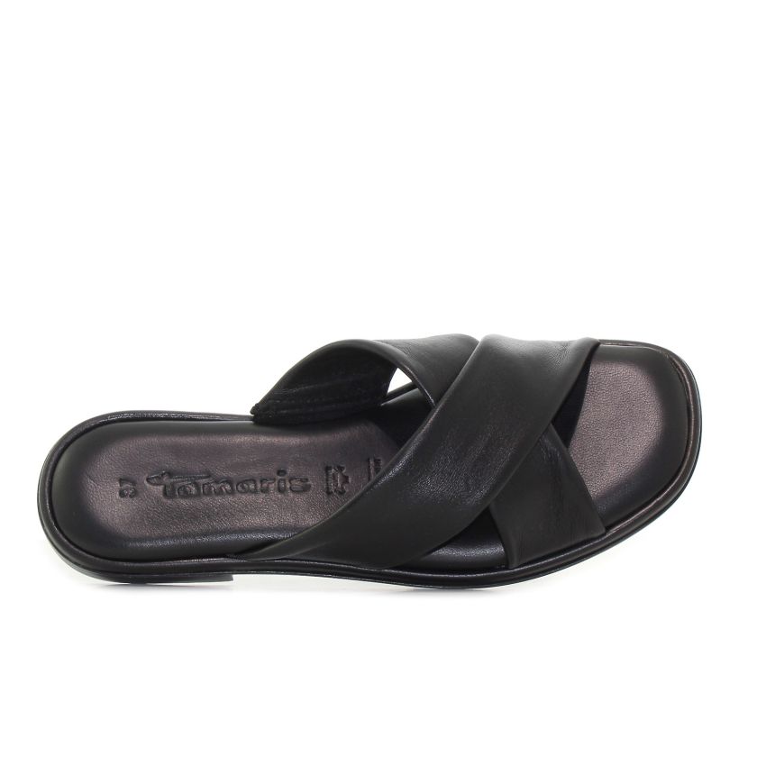 Tamaris fekete női papucs