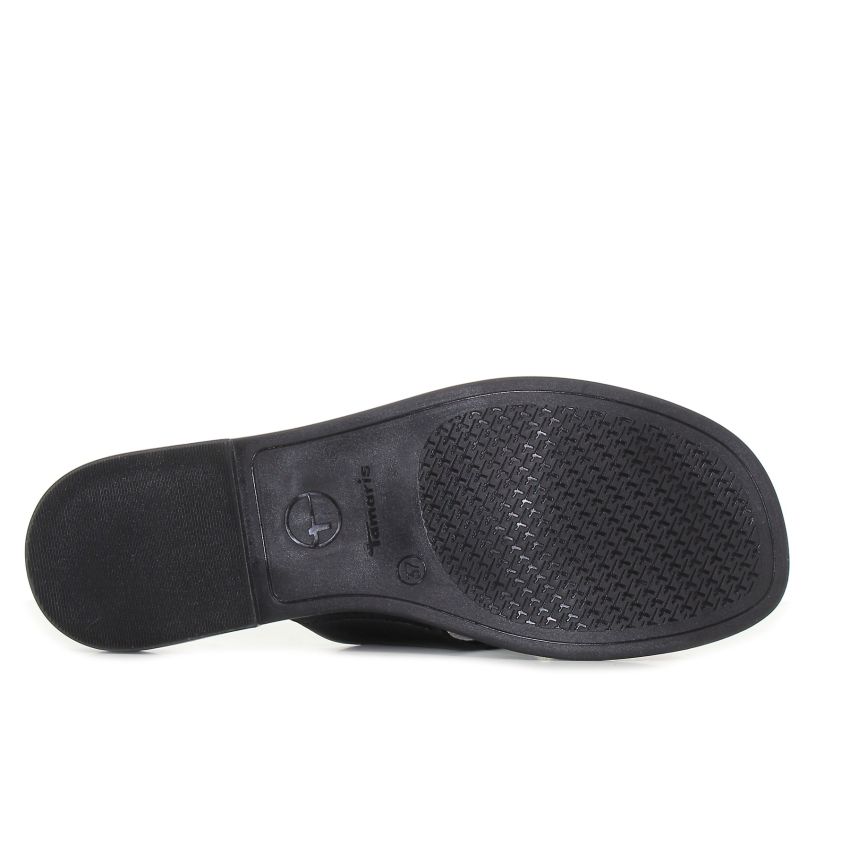 Tamaris fekete női papucs