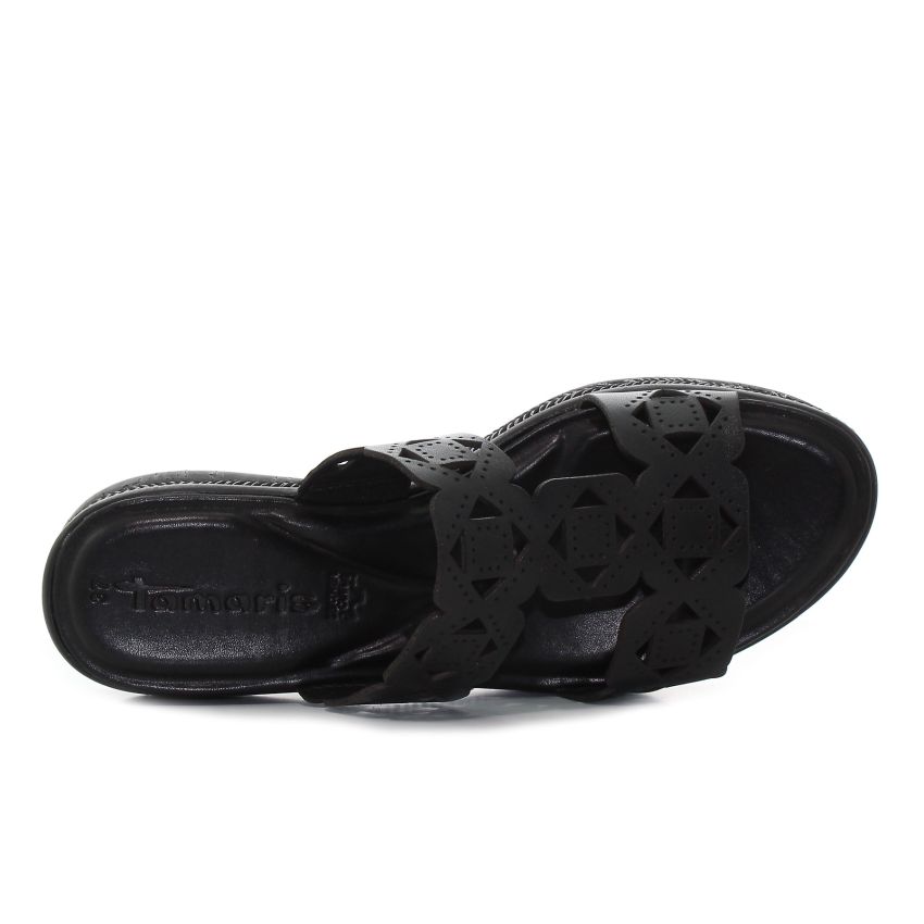 Tamaris fekete női papucs