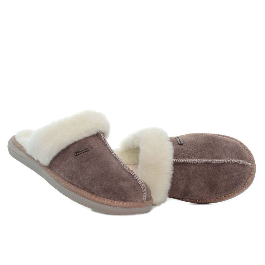 Tamaris barna női papucs