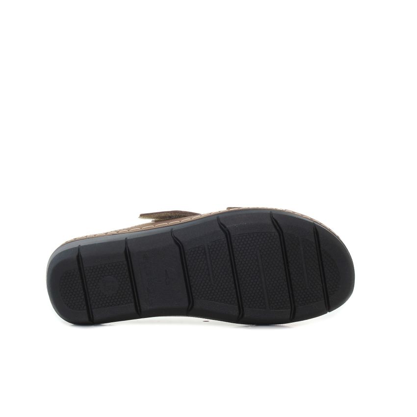 Tamaris barna női bőr papucs