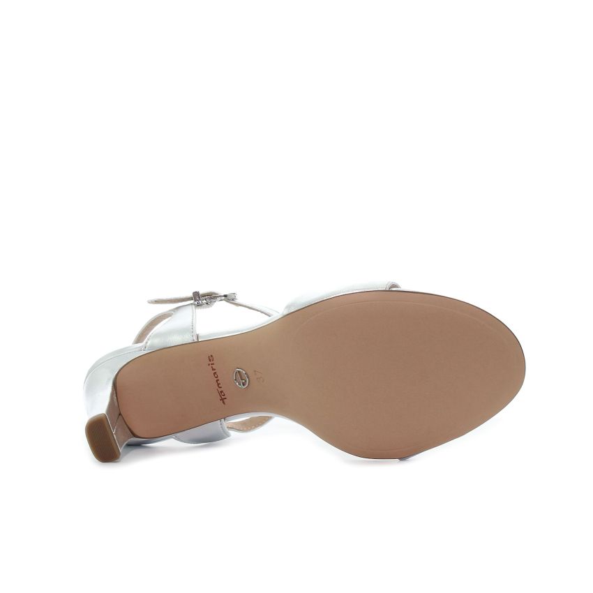 Tamaris ezüst női magassarkú