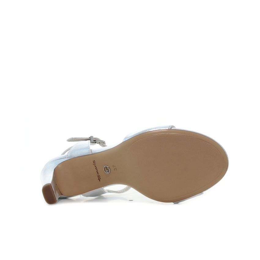 Tamaris ezüst női magassarkú