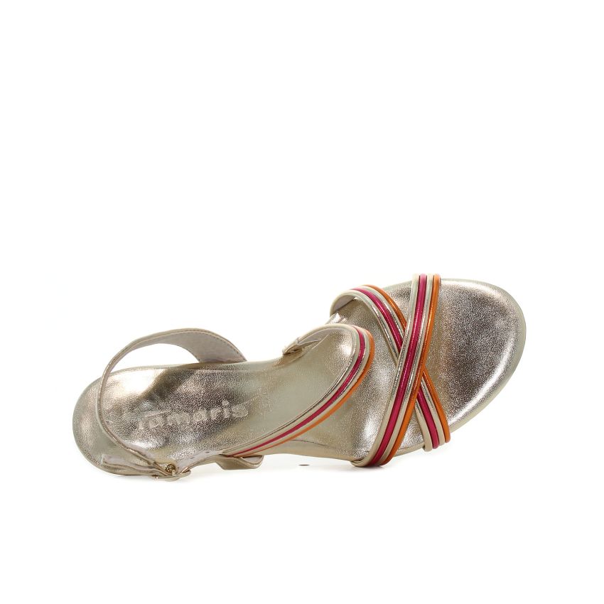 Tamaris arany női magassarkú