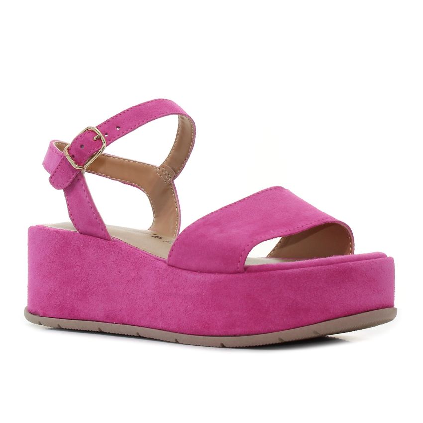 Tamaris magenta női platformos szandál