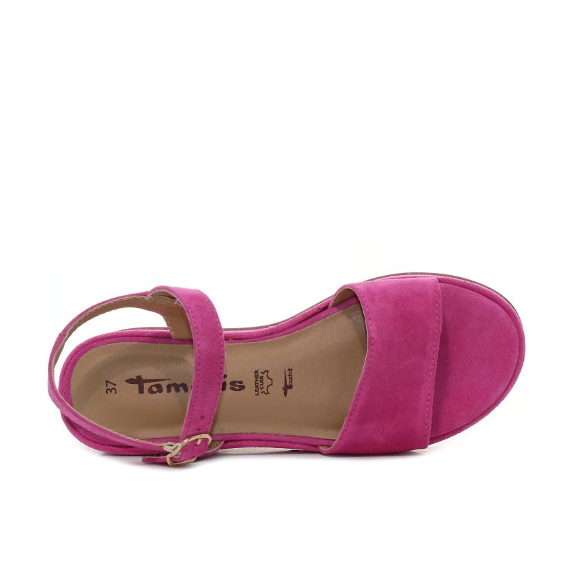 Tamaris magenta női platformos szandál
