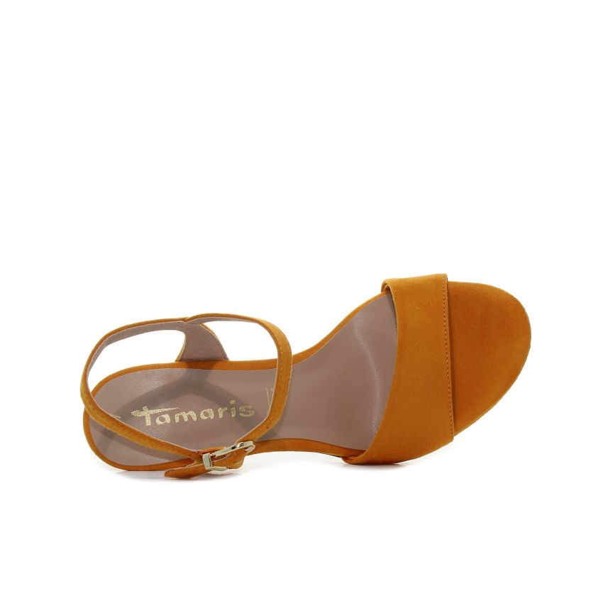 Tamaris barna női magassarkú