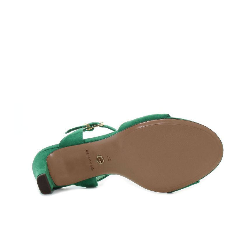 Tamaris zöld női magassarkú