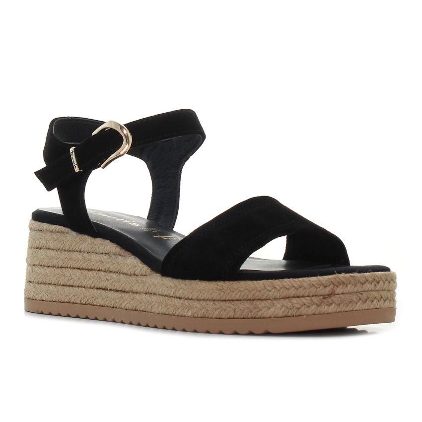 Tamaris fekete női szandál