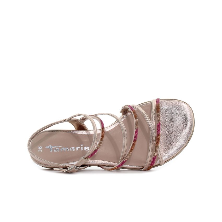 Tamaris rózsaarany női szandál