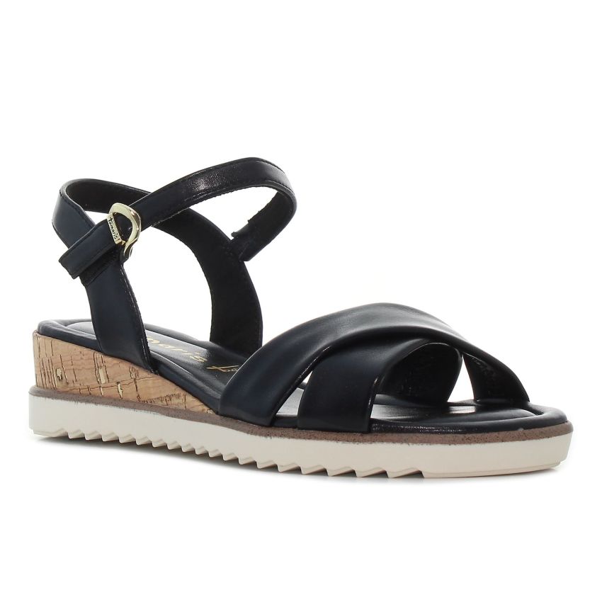 Tamaris fekete női szandál