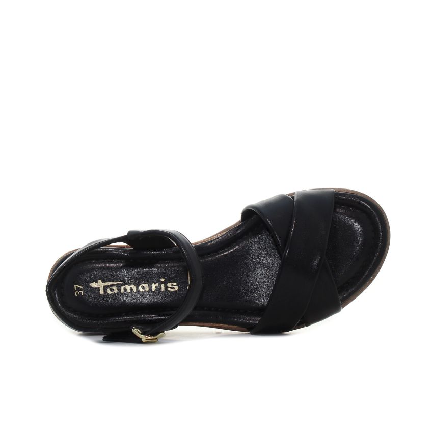 Tamaris fekete női szandál