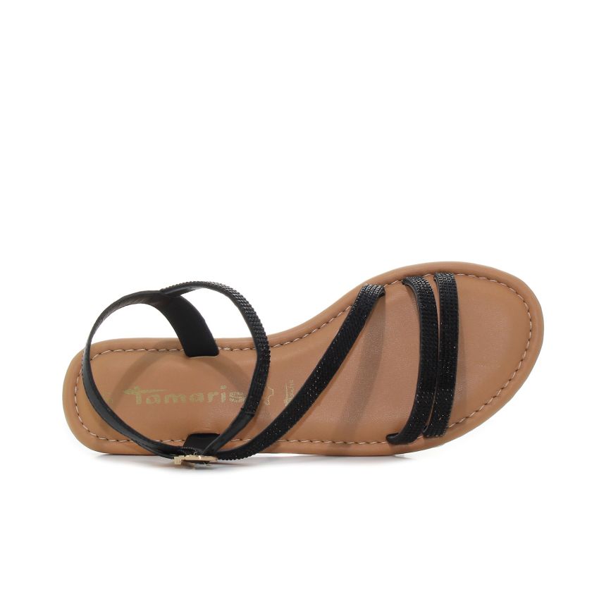 Tamaris fekete női szandál