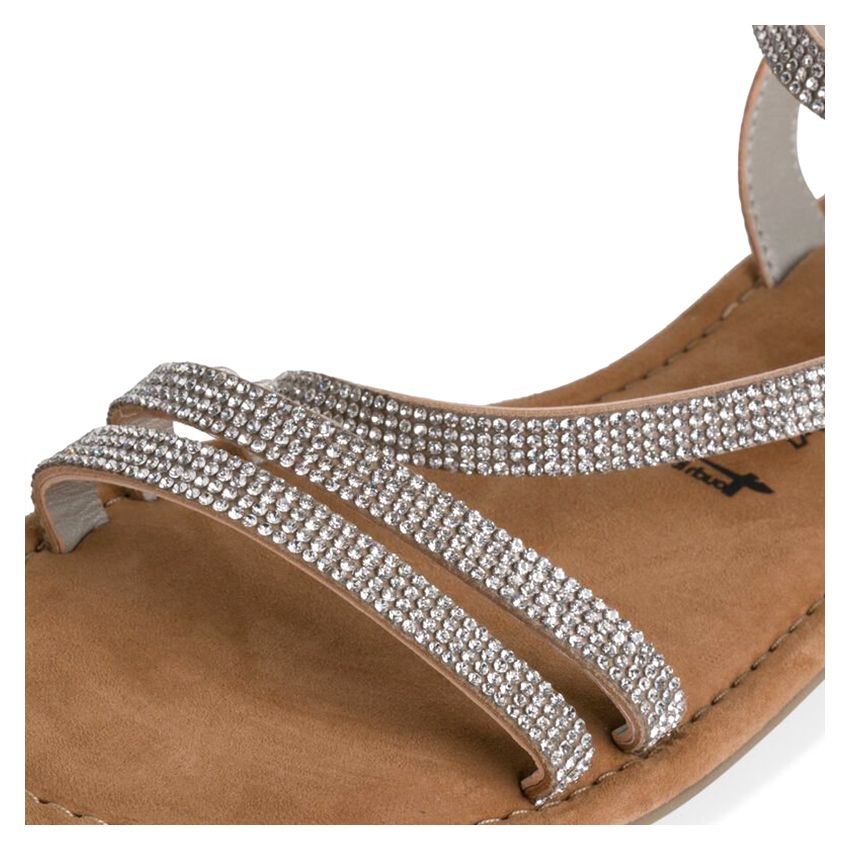 Tamaris ezüst női szandál