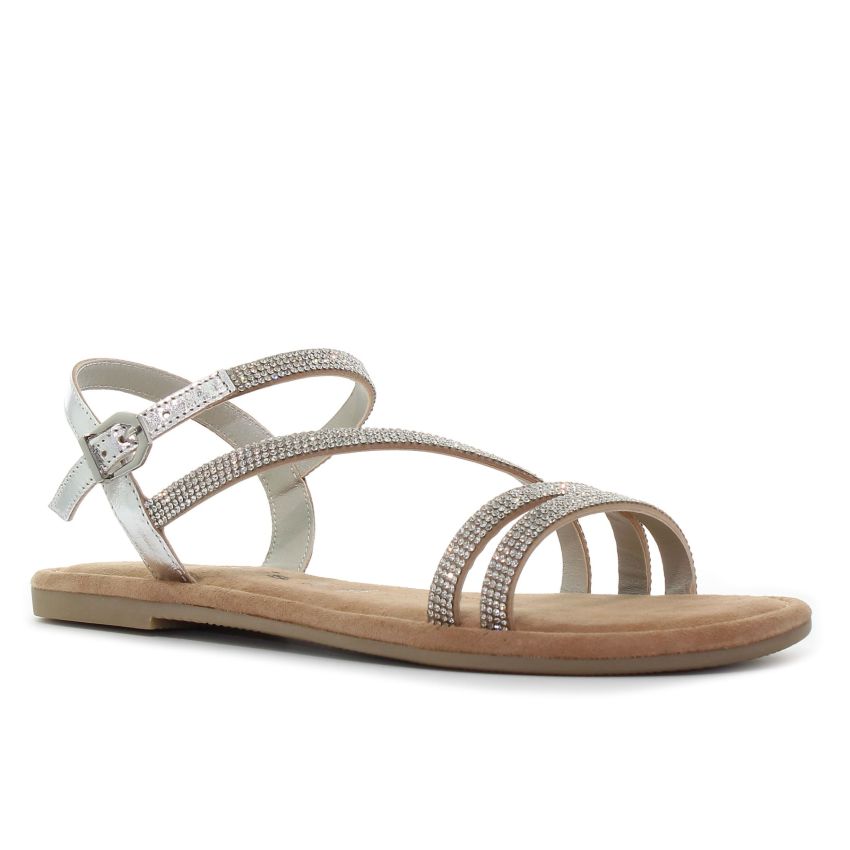 Tamaris ezüst női szandál