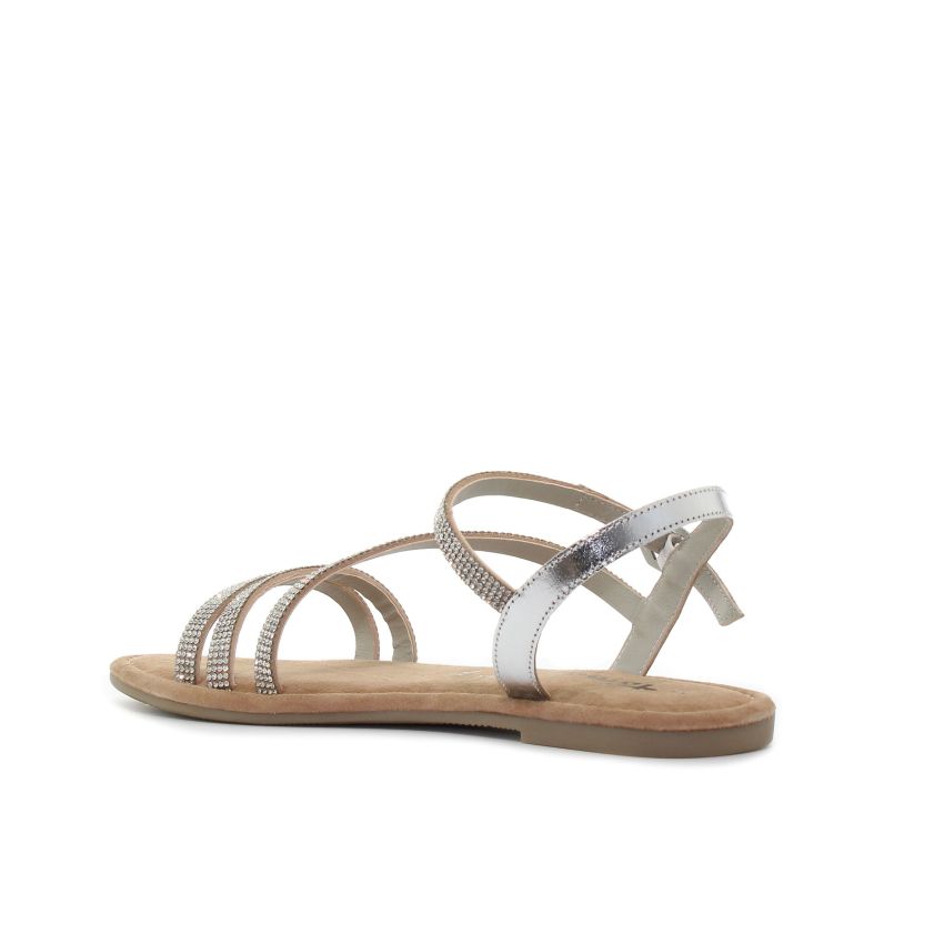 Tamaris ezüst női szandál