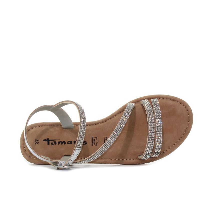 Tamaris ezüst női szandál