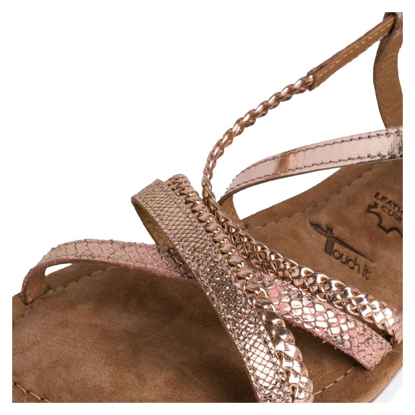 Tamaris rózsaarany női szandál