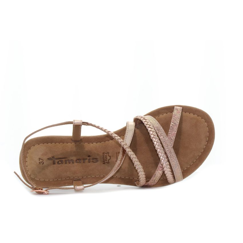 Tamaris rózsaarany női szandál