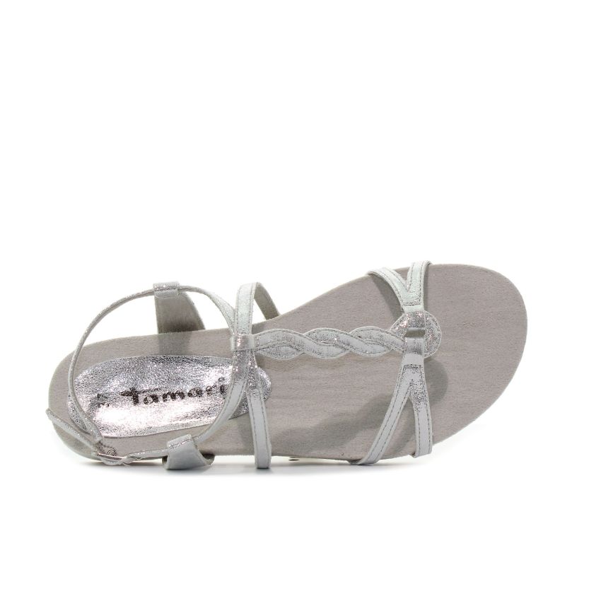 Tamaris ezüst női szandál