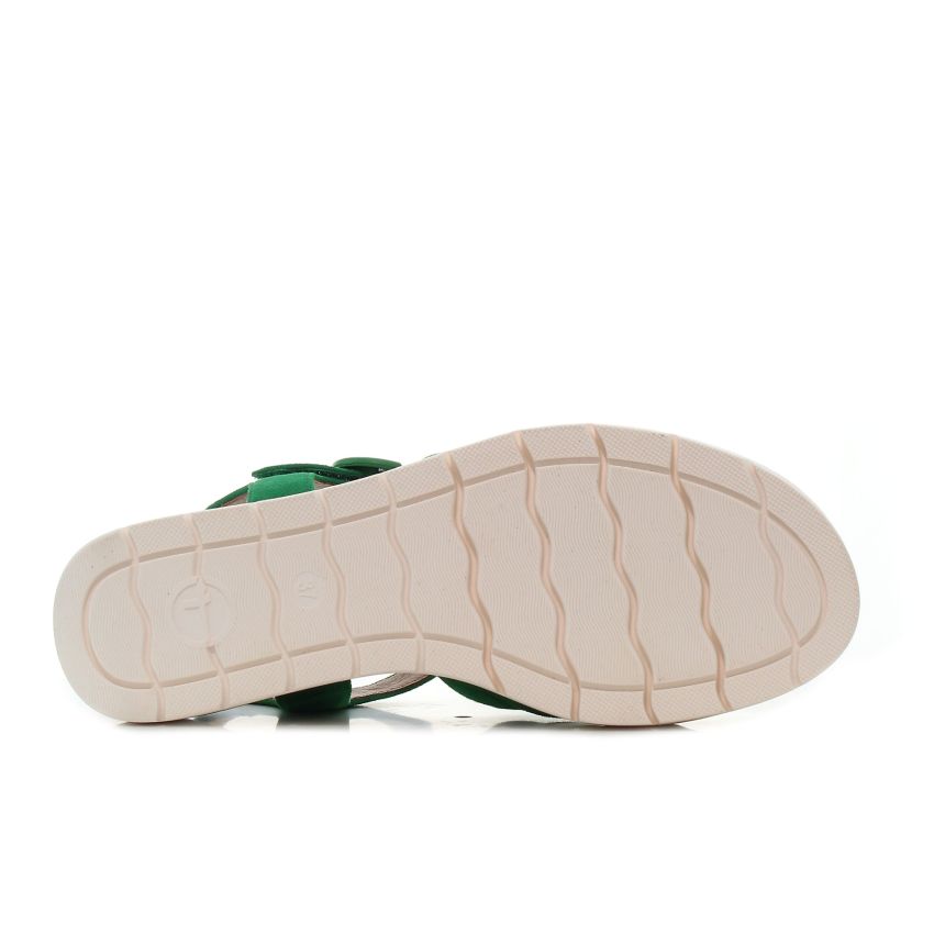 Tamaris zöld női szandál